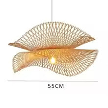 Woven Bamboo Pendant Light – Bohemian Pendant Light With Openwork Shade