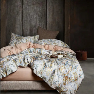 egyptian cotton duvet luxury floral bedding set cool-tech fabric 600tc front view