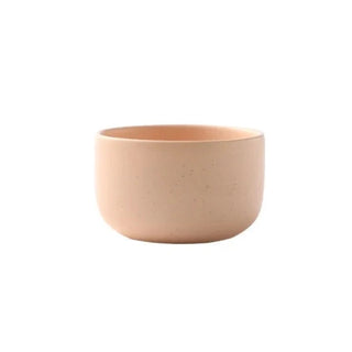 japanese ceramic dinnerware earthworks minimalist porcelain tableware pink plates bowls front view