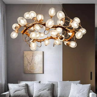 Modern LED Pendant Light - Alloy Rope Installation Light with Remote Control
