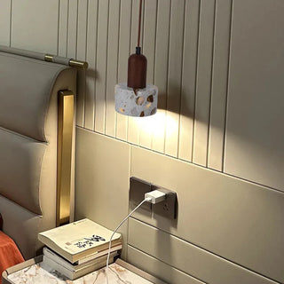 LED Pendant Light – Modern Pendant Lamp with Travertine Stone Shade | Warm Ambient Lighting