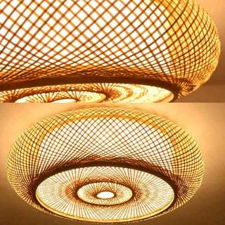 Bamboo Ceiling Light – Eco Friendly Kids Bedroom Lamp with Warm Ambient Lighting