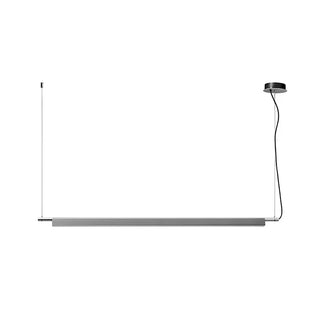 Scandinavian linear pendant illuminated — minimalist aluminium light