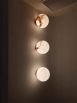 Marble Wall Light – Copper Wall Sconce with Unique Veining & Warm Light