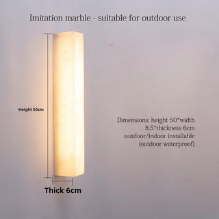 Marble-Effect Wall Light – Waterproof Outdoor Wall Sconce with LED Lighting