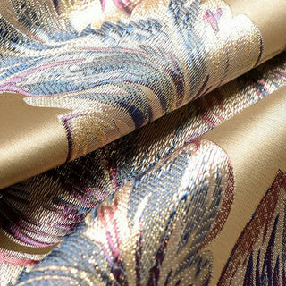 peacock feather curtain luxury blackout drapes grommet top heavy fabric front view