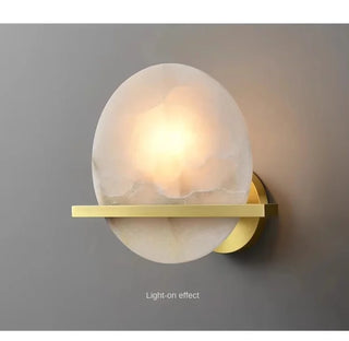 Marble Wall Sconce – Spanish Marble Lamp with Gilded Copper Light | Luxury Home Lighting