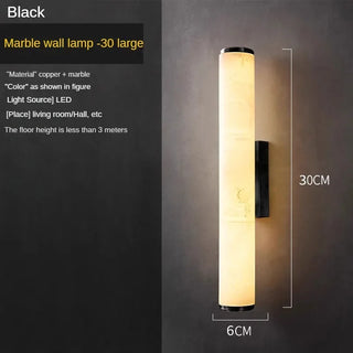 Copper Marble Wall Light – Minimalist Modern Wall Lamp with Integrated LED