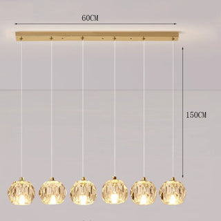 Modern Crystal Pendant Light – Elegant LED Ceiling Lamp for Living Room Illumination