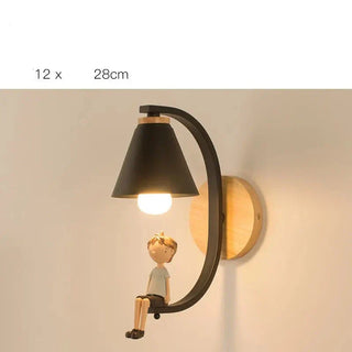 Nordic Wall Sconce – Poetic Bedroom Wall Light | Iron, Wood & Resin Design