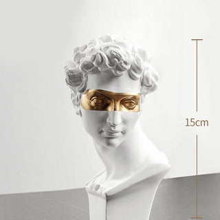 david head classical art bust resin sculpture modern decor angle view