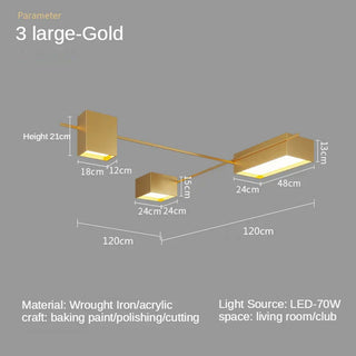Modern LED Ceiling Light – Acrylic Surface Mount Light With Stainless Steel Finish