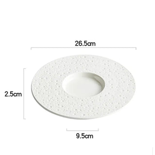ceramic dining plate earthworks handcrafted porcelain dinnerware elegant tableware set feature view