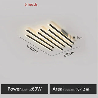 Semi-Flush Chandelier – Modern LED Ceiling Light | Iron Fixture for Dining Room