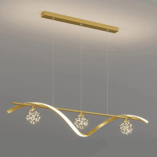 Minimalist Chandelier – Modern Pendant Light With Clear Glass & Iron Fixture