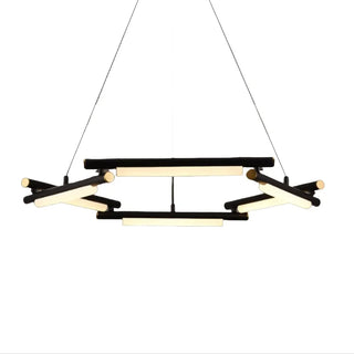 Modern Iron Chandelier – Elegant LED Lighting for Living & Dining Rooms