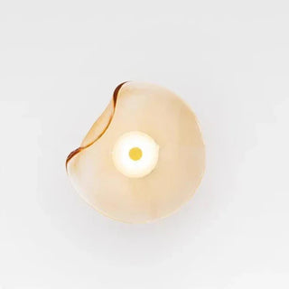 Glass Stone Wall Light | Modern Wall Lamp with Soft LED Lighting and Tempered Glass Fixture