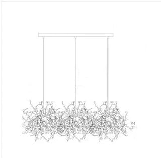 Cloud chandelier illuminated — layered metal disc pendant fixture