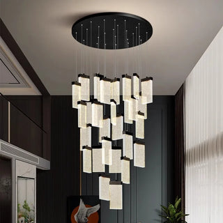 Modern Crystal Chandelier – Elegant Cord Suspended Fixture With Remote Control