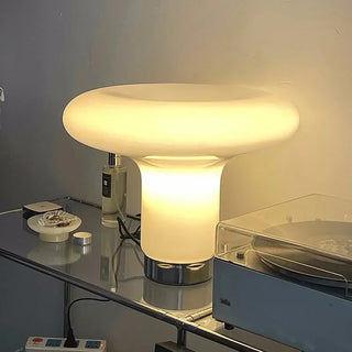 Art Deco Glass Lamp – Elegant LED Table Lamp with Chrome Finish & Touch Switch