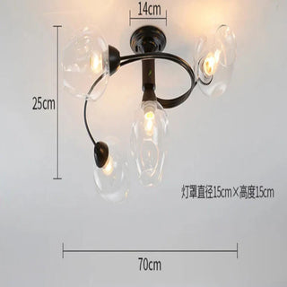 Modern Ceiling Light – Adjustable LED Fixture with Swivel Rings & Colorful Glass Shades