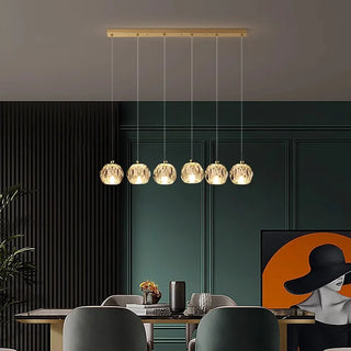 Modern Crystal Pendant Light – Elegant LED Ceiling Lamp for Living Room Illumination