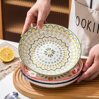 ceramic art plates earthworks handcrafted porcelain dinnerware set elegant european style detail