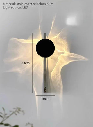 Stainless Steel Wall Light – Minimalist Bedroom Lamp with Built-In LED Module