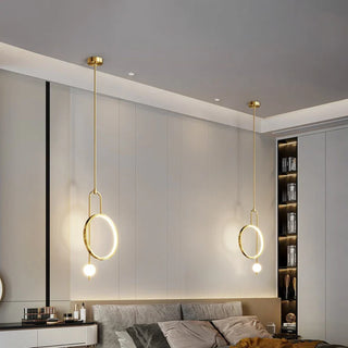 Modern Ring Pendant Light – LED Hanging Lamp With Adjustable Height & Warm Accent Lighting