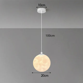 Modern LED Pendant Light – White Metal Lamp With Integrated LED Bulb