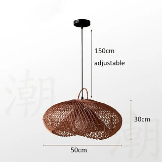 Rattan Pendant Light – Bamboo Woven Lamp with Eco Friendly LED Lighting