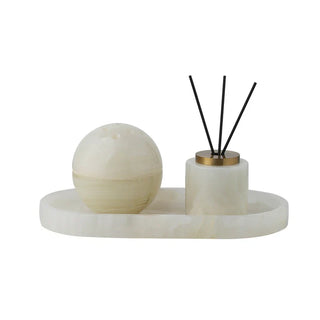 marble stone diffuser earthworks handcrafted marble aroma diffuser incense burner tray set close-up