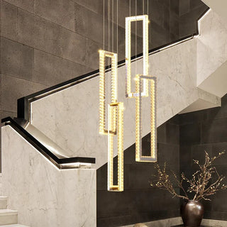 Modern Crystal Chandelier – Elegant Living Room Lighting with Adjustable Dimmable LED