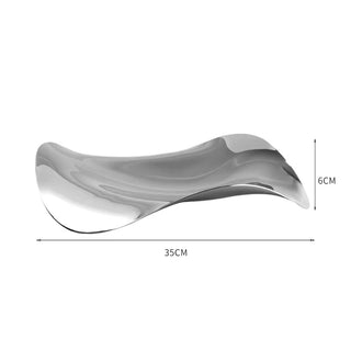 luxury swedish plate tray earthworks handcrafted stainless steel decorative serving tray lifestyle view