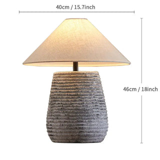 Ceramic Table Lamp – Japanese Style Lamp with Adjustable LED & Remote Control
