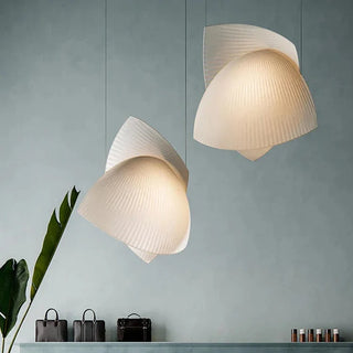 LED Fabric Pendant Light – Modern White Fabric Lampshade | Living Room Lighting