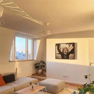 Straw Hat LED Chandelier – Modern Pendant Light | Elegant Dining Room Lighting