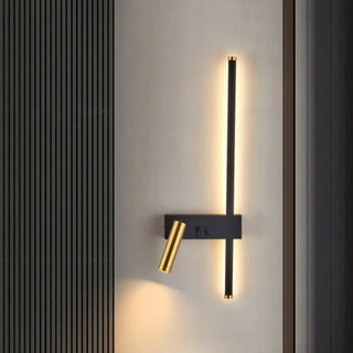 Adjustable LED Wall Light – Aluminium Dual Head Wall Sconce | Modern Black Gold Lighting