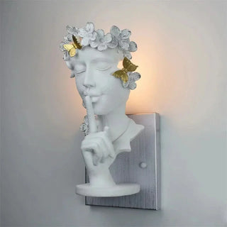 Decorative Wall Lamp – Sculpted Resin Butterfly Light With Gold Finish