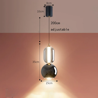 Minimalist Pendant Light - Modern Pendant Lighting With Glass Metal Finish