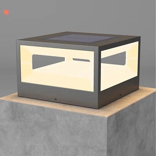 Solar Pillar Lamp – Stainless Steel Outdoor Solar Lighting With Warm White LED