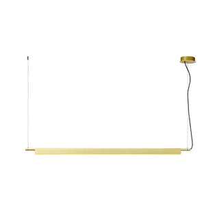 Linear aluminium pendant in contemporary interior — Nordic ceiling lamp