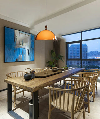 Brown Acrylic Pendant Light – Modern Dining Room Chandelier With Warm Ambient Lighting