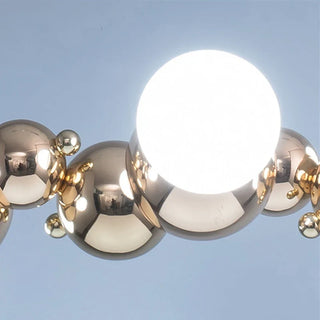 Gold Pendant Lamp – Modern LED Pendant Light with Bubble Glass & Metal Hanging