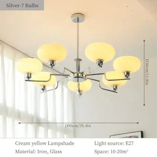 Modern Iron Chandelier – Stylish Ceiling Light with LED for Living Room Lighting