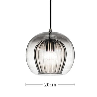 Nordic Glass Pendant Light – Modern Pendant Lighting with Iron Finish Lamp