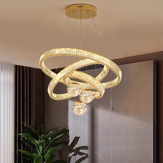 Modern Crystal Chandelier – Dimmable LED Lighting | Elegant Living & Dining Room Fixture