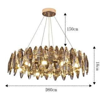 Crystal Pendant Light – Modern Dimmable Lamp with Remote Control for Living Room