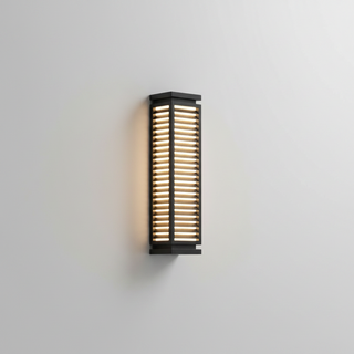 Outdoor Wall Light – Aluminum Slatted Lamp With Integrated LED, IP65 Rated