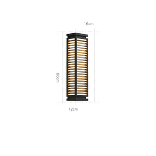 Outdoor Wall Light – Aluminum Slatted Lamp With Integrated LED, IP65 Rated